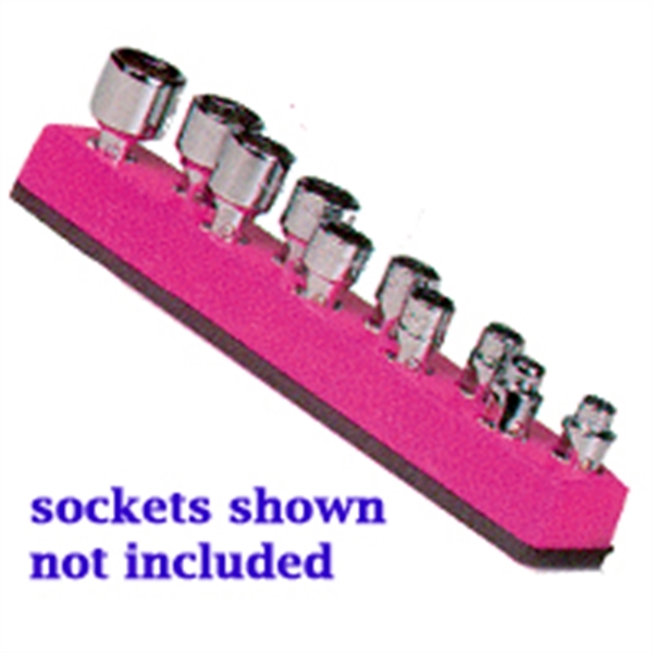 Mechanics Time Saver 1/4 in. Drive Universal Magnetic Pink Socket Holder 5-14mm 482